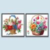 5D DIY Partial Special Shaped Drill Diamond Painting Flower Basket Kit Decor