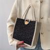 Tote Bags for Women - Floral Pattern Japanese-Inspired Handbag with Button Closure, Lightweight Fabric, Fixed Shoulder Straps