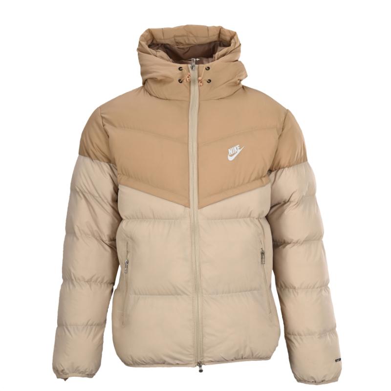 

Nike Ветровка с капюшоном, пуховик, темные хаки