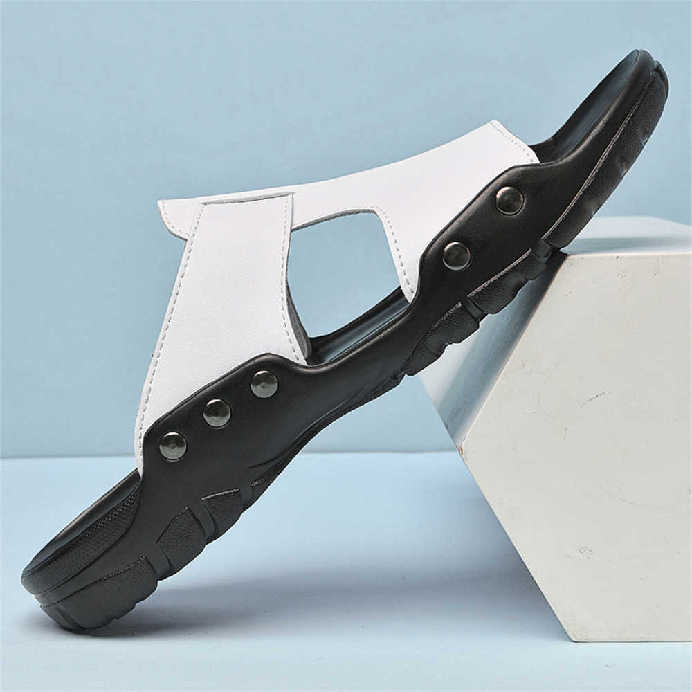 40-47 Real Leather Loafers Shoes Men Original Men's Slippers 47 Size Beach And Street Sandals Sneakers Sports Minimalist