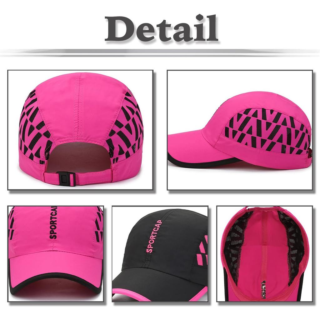 Sun CZA490 [White Fang] Hat, Cap, Mesh, Sports, Outdoor, Quick-Drying, Lightweight, Protection, Men's, Women's, (Black Blue)