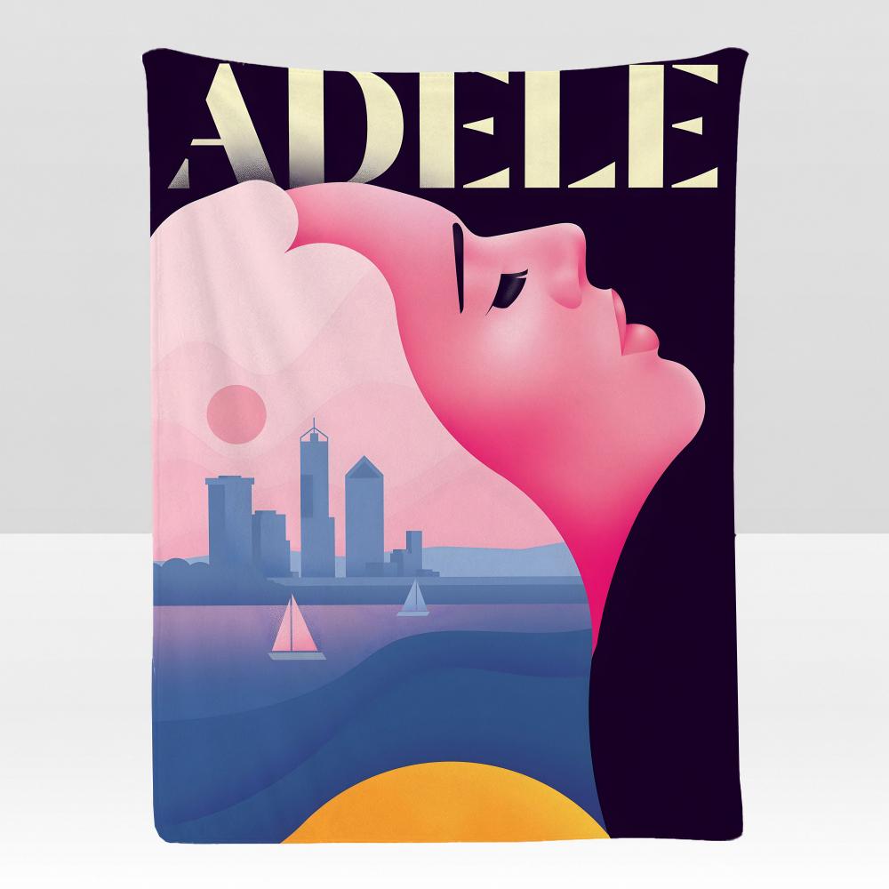 music AAdele Singer Throw Soft Flannel Blanket for Bed Bedroom Sofa Picnic Throw Skinfriendly Breathable Gift Cover