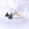 Jeshayuan Triquetra Celtics Irish Knot Stud Earrings For Women Birthday Gift Amulet Wicca Jewelry Stainless Steel Earrings