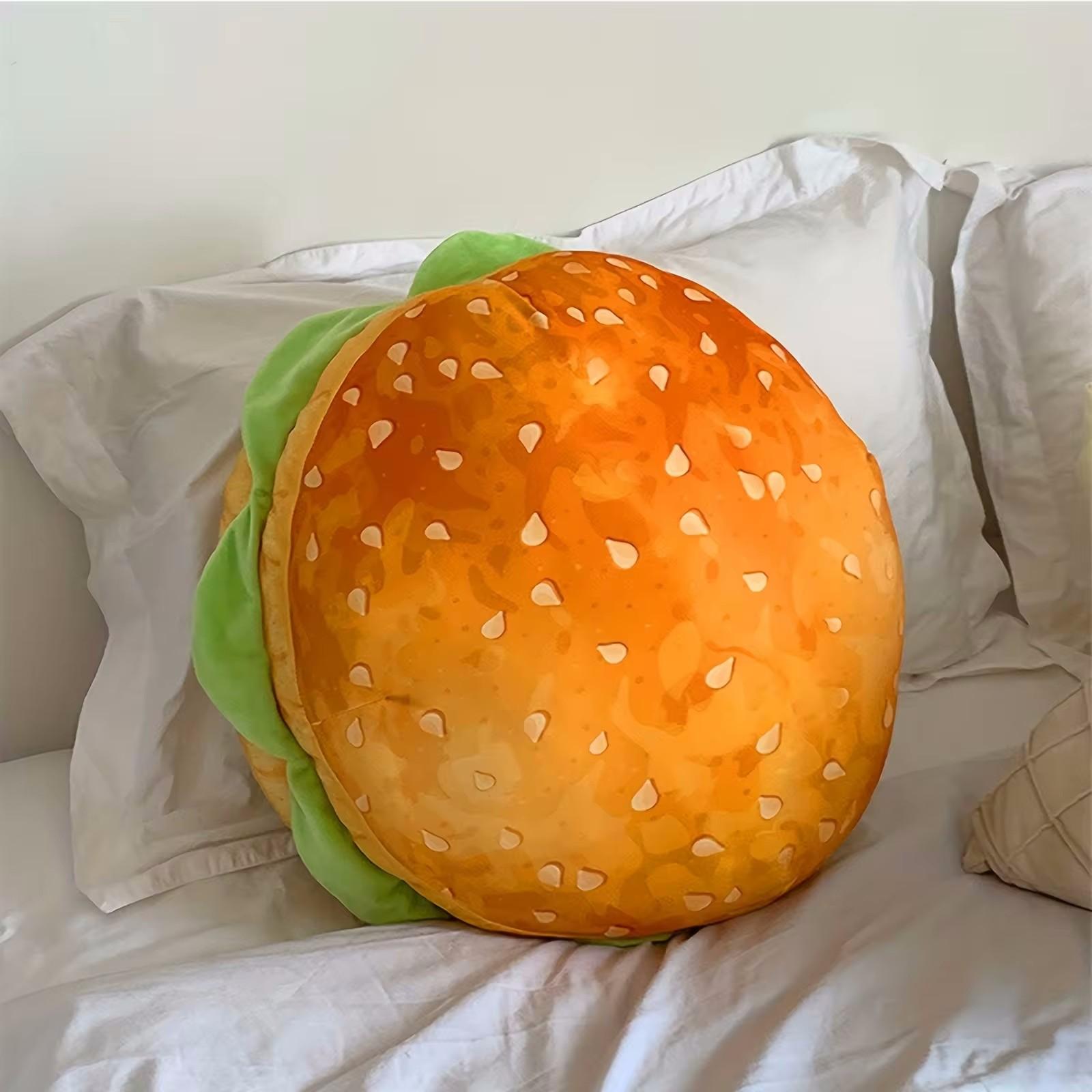 

1 Realistic Hamburger Pillow Cushion 2-in-1 Foldable Integrated Cushion Fun Prank Gift Hamburger Pillow Large Plush Pillow Toy жёлтый
