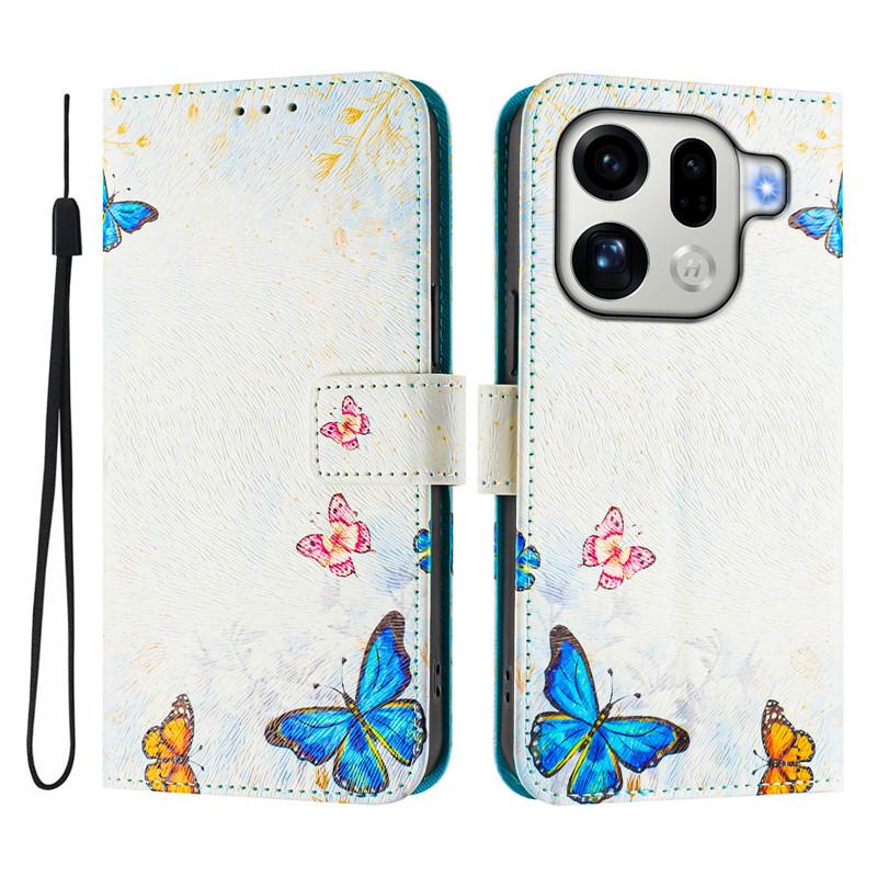 Luxury Flip Leather Case For OPPO Find X9 Pro Flip Cover On For OPPO FindX9 Pro PLJ110 PLG110 PLG120 Wallet Bags Flower Cases 5G