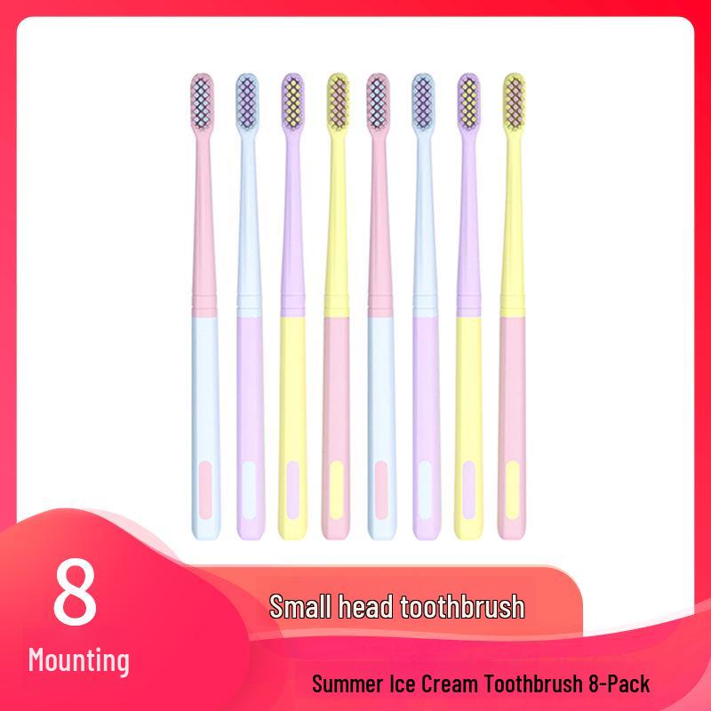 

[Строго Отобрано] Набор из 8 зубных щеток с мягкой щетиной для взрослых - Знаменитые в Интернете, Летняя серия для пар