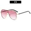 One-Piece Punk Sunglasses for Women Large Size Shield Luxury Brand Square Metal UV400 Large Frame Glasses