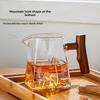 Wooden handle snow mountain fair cup household high borosilicate glass tea sea tea divider square glass Guanshan male cup