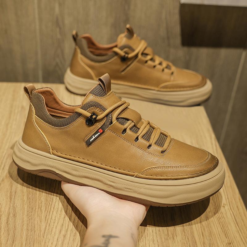 

Casual leather shoes 2025 autumn new men s platform casual men s shoes sports student trend board shoes 2025 38
