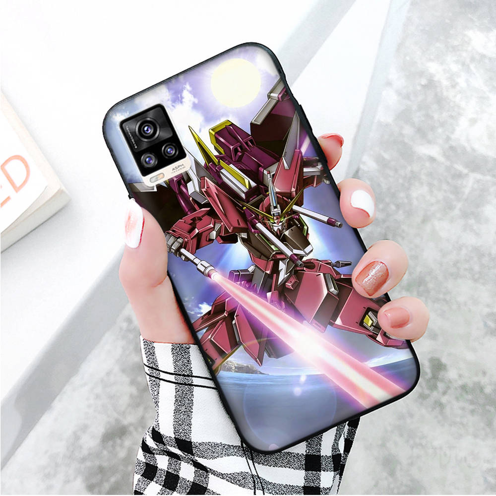 Black Case for Xiaomi Redmi 13C Note 9 iPhone XR 7 8 14 15 11 12 13 X XS Pro Max Samsung A25 S23 S24 FE Ultra Plus Gundam
