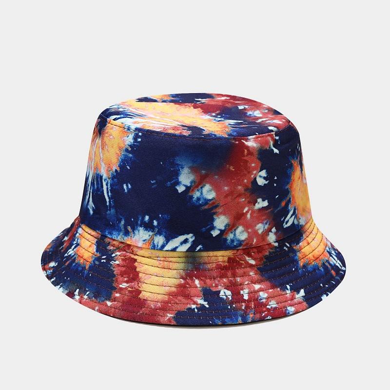 3D Printed Pattern Fisherman Hat Tie Dye Double-sided Basin Hat for Men Women Summer Outdoor Sun Protection Sunshade Hat