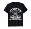 Coffee and Pomeranian Coffee Drinking Dog Owner Lover T-Shirt