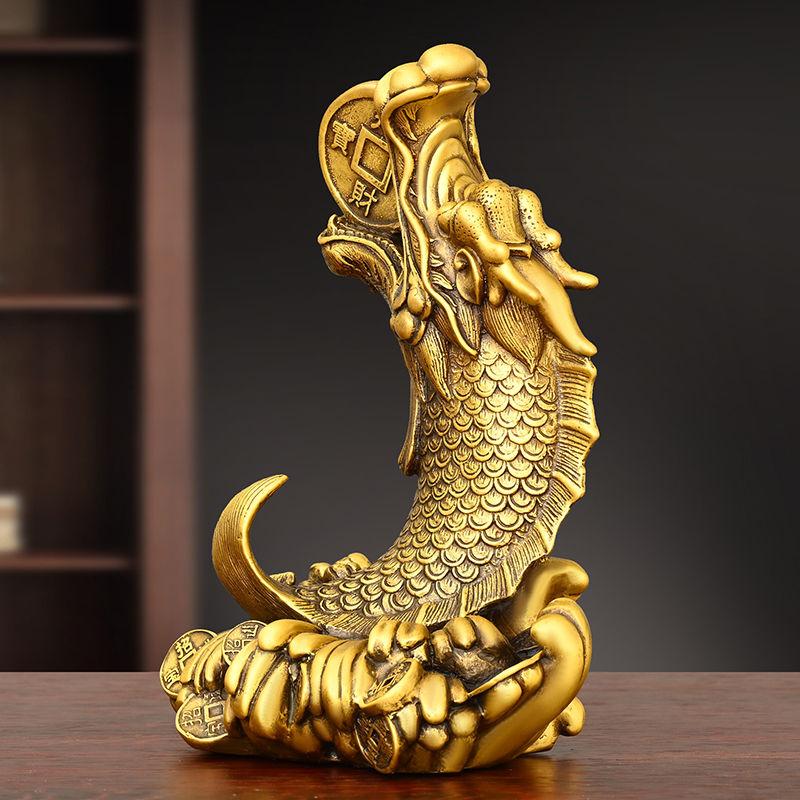 Kupferdrachenkopf-Fischornamente, die Reichtum anlocken, Fische, Schildkrötenfische, Jahresüberschuss, Heim- und Wohnzimmer-Handwerksdekoration