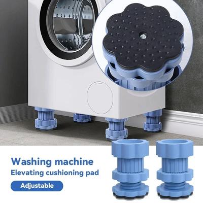 4 almohadillas para pies de lavadora de altura ajustable, almohadillas antivibración para pies, base para refrigerador, almohadilla fija antideslizante, soporte