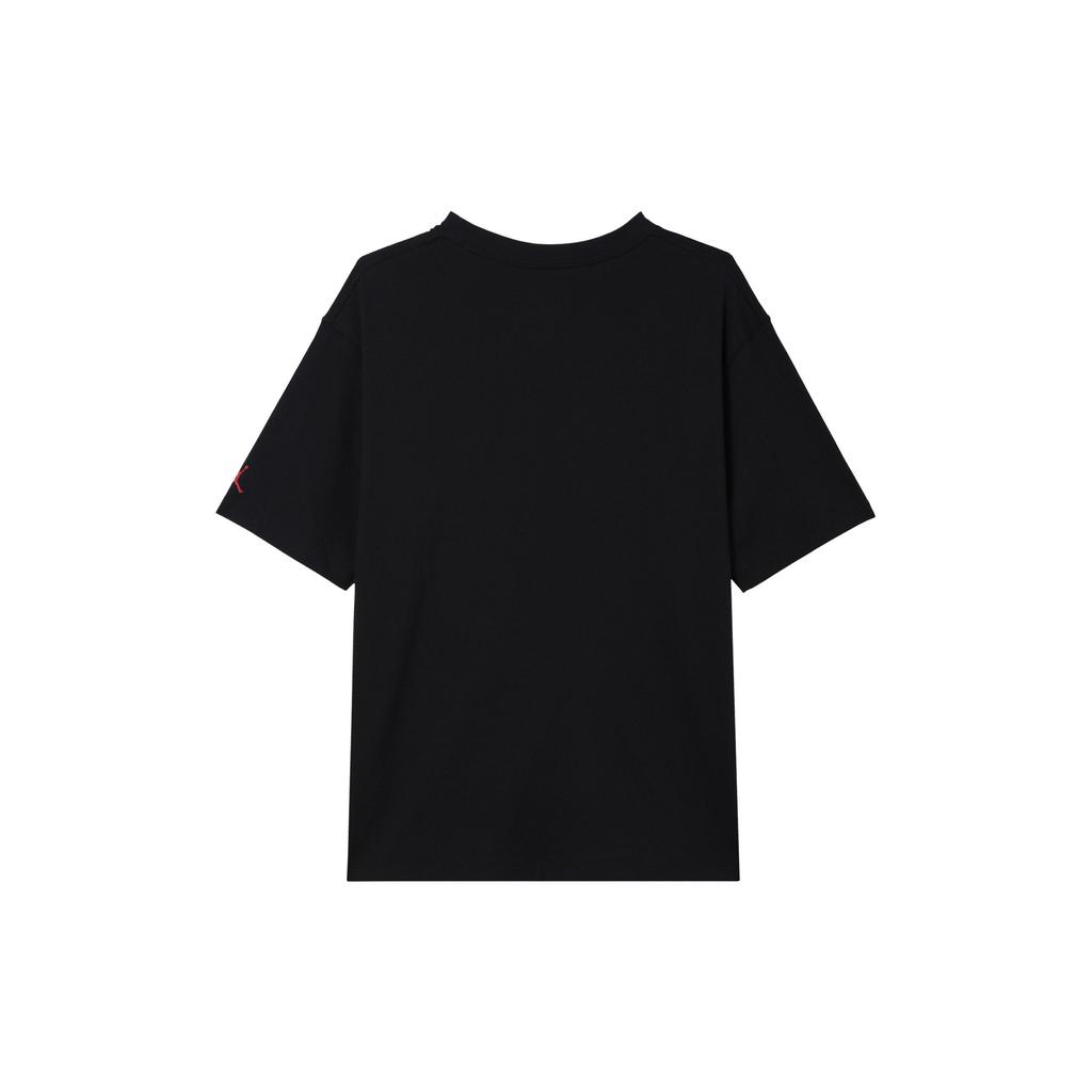 Jordan Letter Logo Round Neck Casual Short Sleeve Drop Shoulder T-Shirt Women T-Shirt Black FQ3241-010