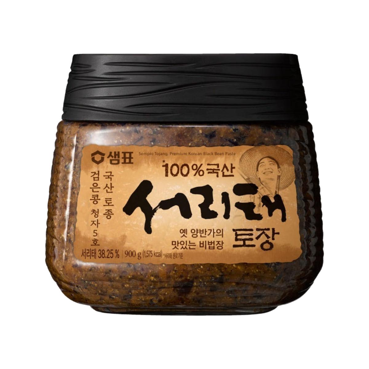 Sempio 100% National Seoritae Pâte de Soja Noir Riche Saveur Salée Umami Profond 900g 1 Bouteille