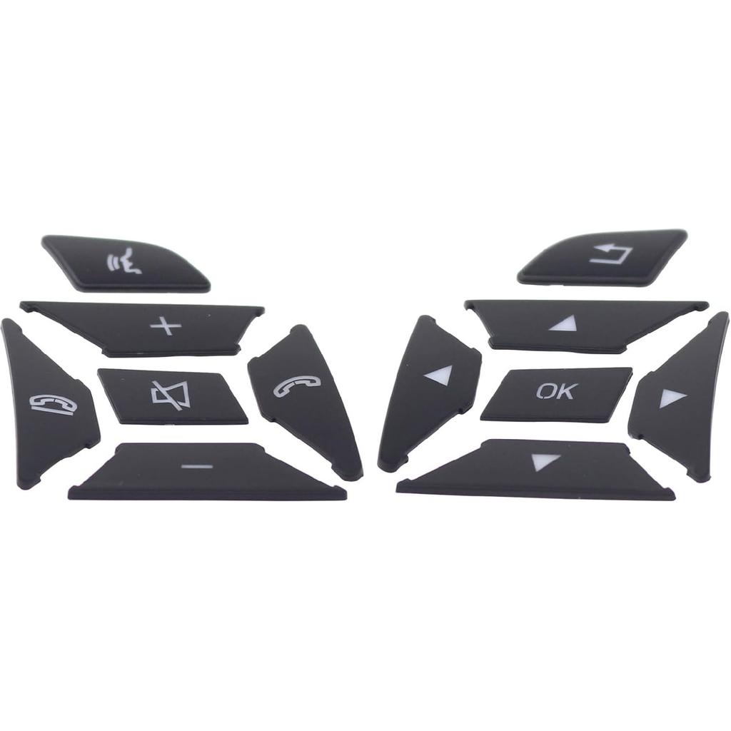 ApplianPar Car Steering Wheel Button Stickers Cover Interior Switch Button Decoration Trim for Mercedes-Benz A E C G Class