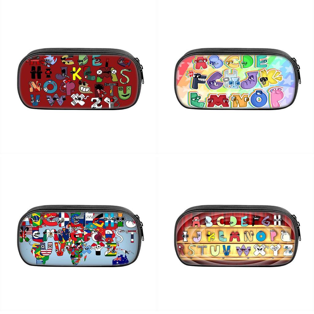 Alphabet Lore Federmäppchen mit Reißverschluss für Kinder und Jugendliche Schulorganisation