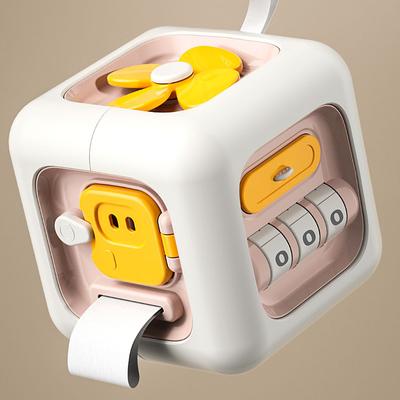 Montessori Activity Cube Sensoriale Giocattoli 6 in 1 Cubo di attività per bambini Abilità di pratica Cubo cassetto Fidget Giocattoli educativi per ragazze e ragazzi