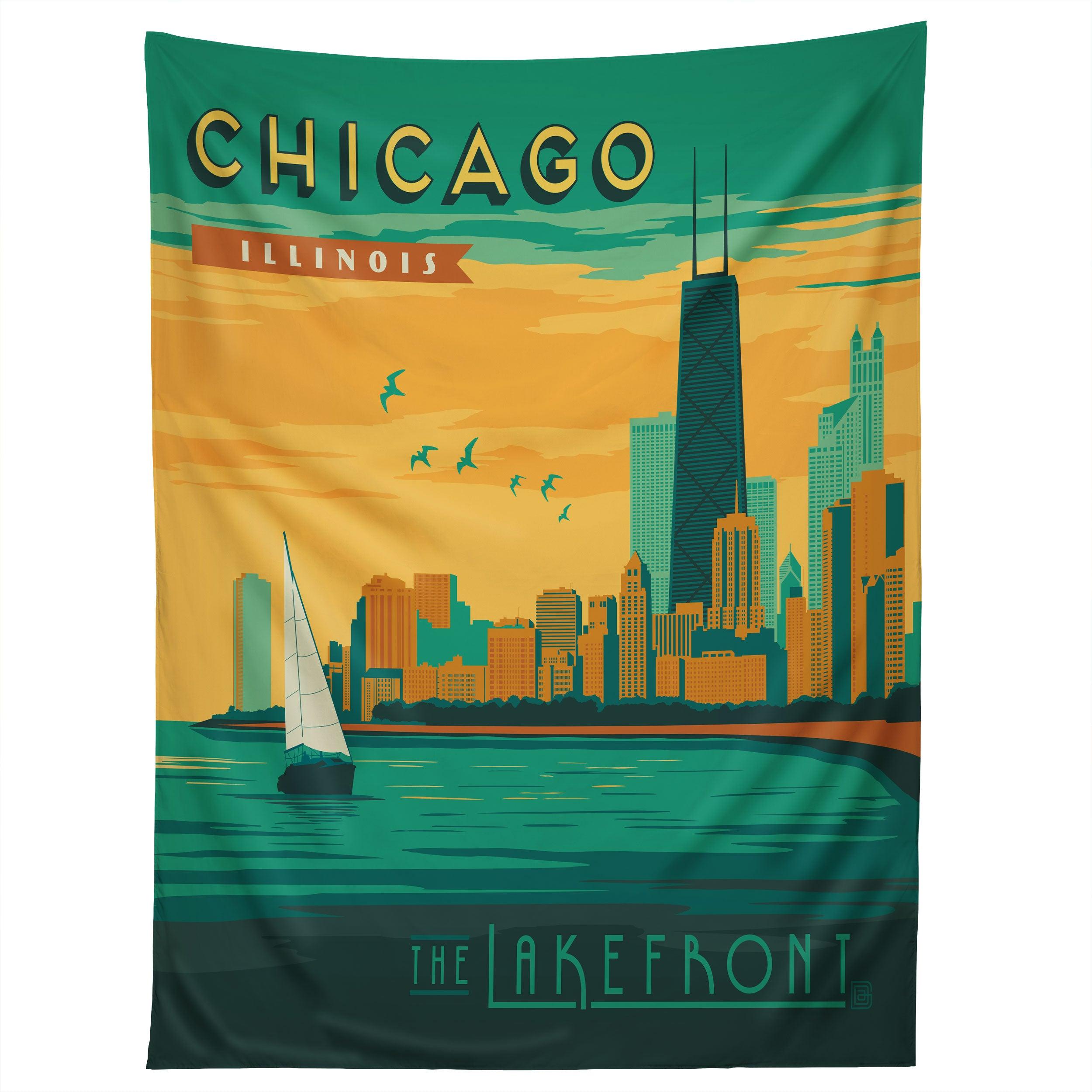 LAKEFRONT CHICAGO tapestry 75x100 чёрный