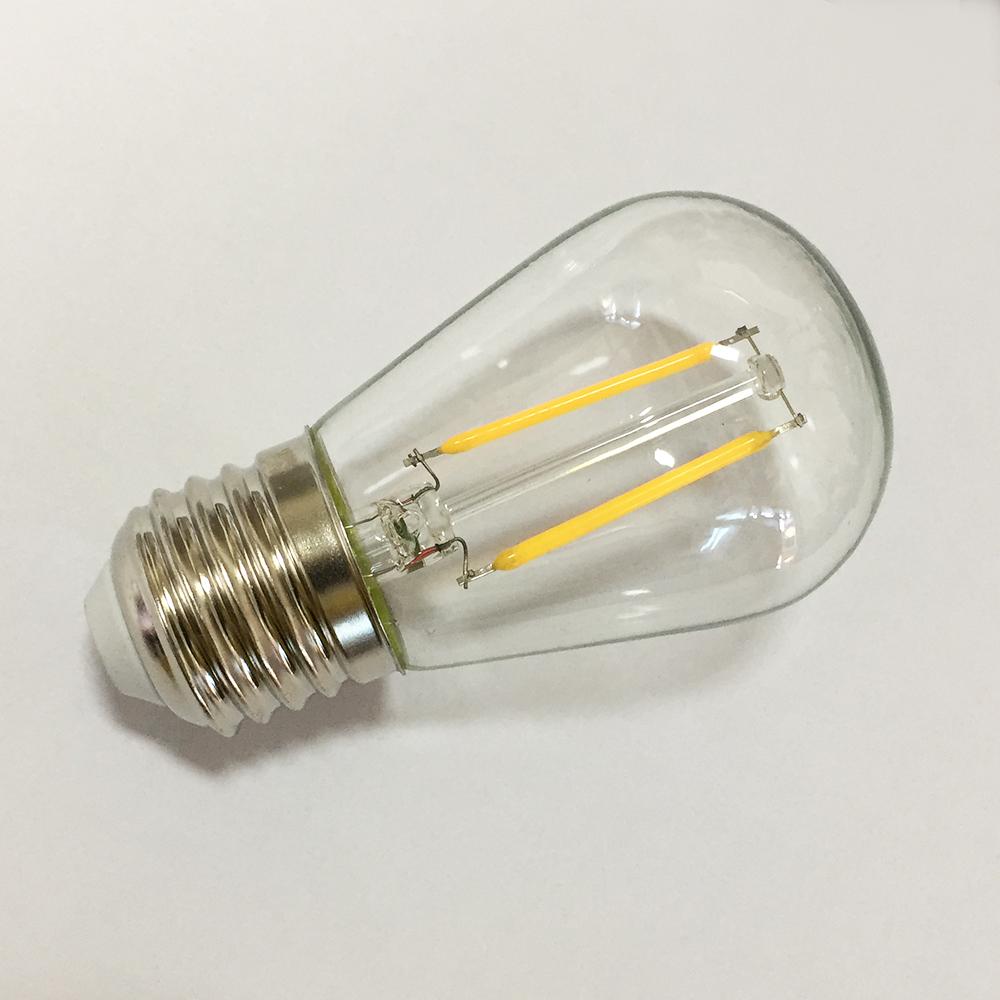S14 E27 1W 2W LED Filament Light Bulb Energy Saving Lamp for Garden String Lights Retro