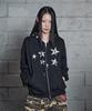 Losers Club Star Graphic Two-Way Zip-Up Hoodie Black