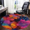 1pc Butterfly Fantasy Office Round Area Rug, Indoor Mat Suitable ForOffice, Under Office Chairs Bedroom Living Room Home Decor, Room Deco  D072