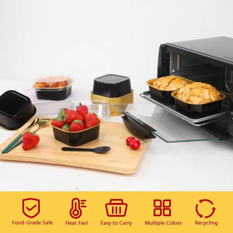 Disposable Cupcake Pudding Containers for Baking Muffins Desserts PastriesStorable Reusable Baking Cups Ideal for Party Events