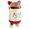 Cartoon Design Trash Can with Lid: Large Capacity Double Barrels, Household Storage Bin for Living Room.