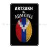 Artsakh Ist Armenien Stolz Artsakh Flagge Für Armenische Männer Frauen Metallschild Poster Wandbild Designs Entwerfen Blechschild Poster