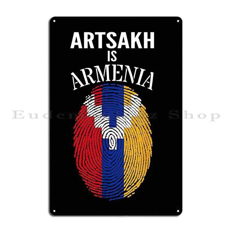 Artsakh Ist Armenien Stolz Artsakh Flagge Für Armenische Männer Frauen Metallschild Poster Wandbild Designs Entwerfen Blechschild Poster
