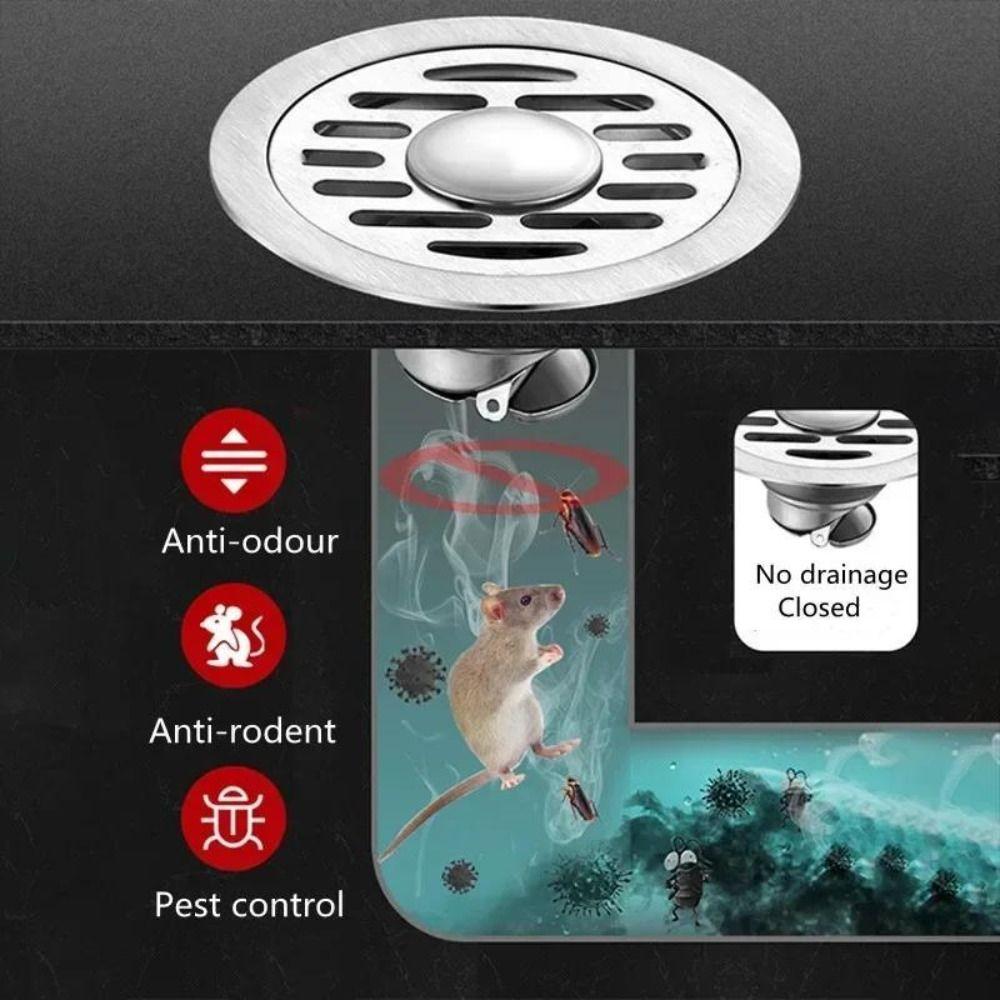 Stainless Steel Round Sink Strainer Cover Hair Catcher Sink Drain Plug  Bathtub