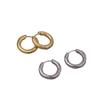 Glossy Minimalist Silver Hoop Earrings - Non-Fading Niche Design