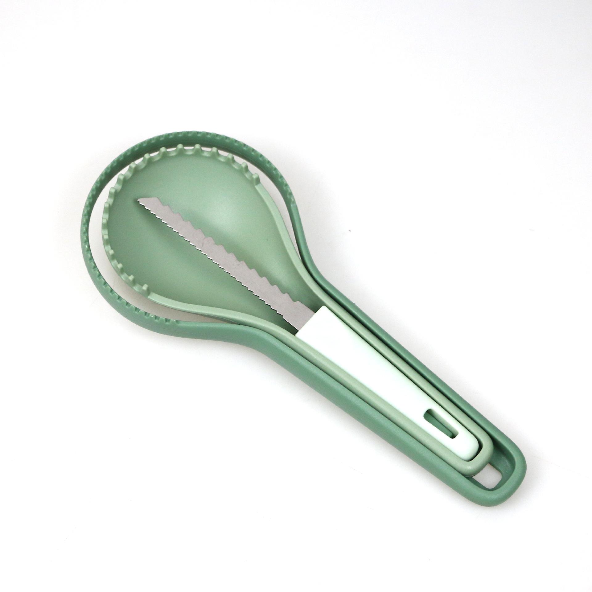 

Хэллоуин тыква резчик 3-в-1 устройство для удаления мякоти фруктов разделитель дынь и фруктов кухонный набор инструментов