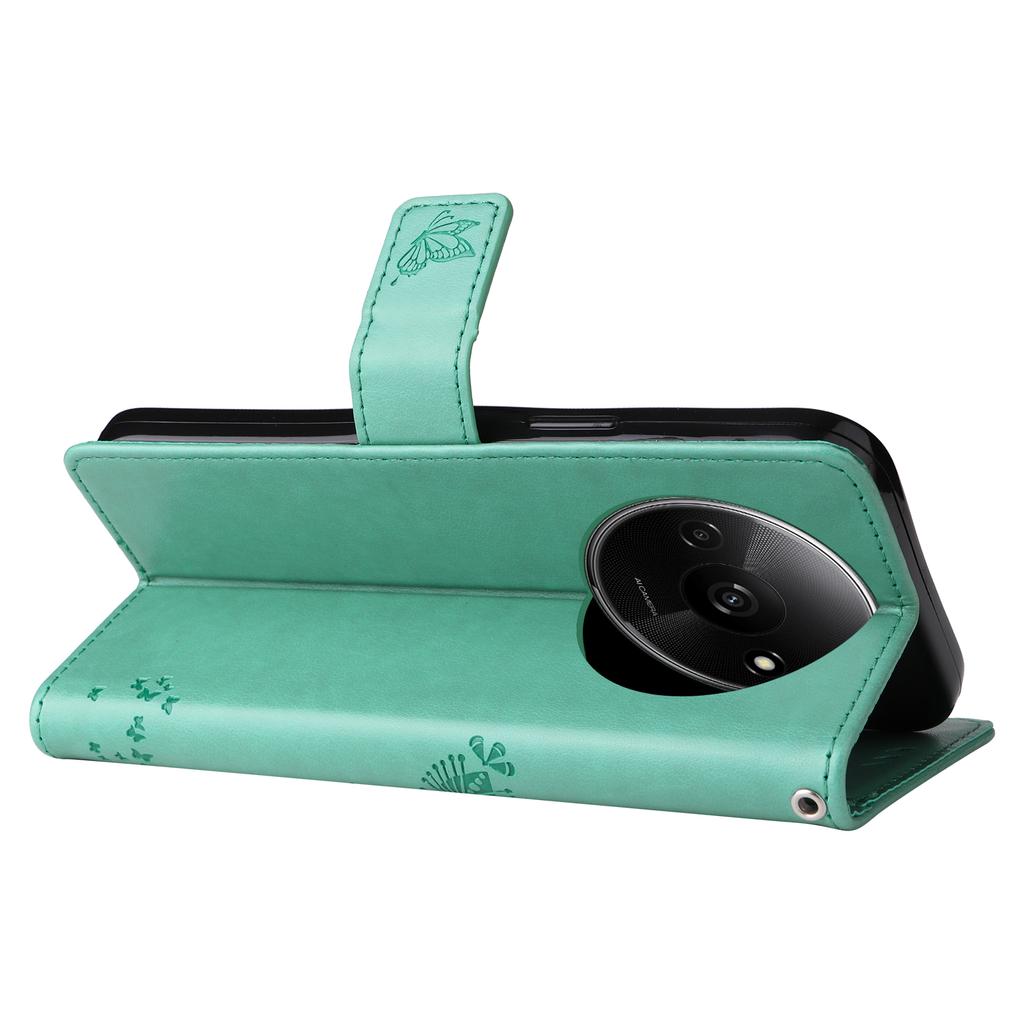 For Xiaomi Redmi A3/Poco C61 4G Phone Case with Stand Cat Tree Pattern Leather Wallet Mobile Cover