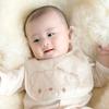 Baby Castle Natural Made in Japan Bib, Bear, Beige,