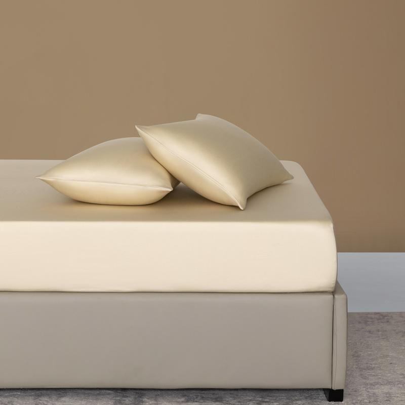 %100 Bambu Yatak Çarşafı Seti Lüks 3 Parça Yatak Takımı (1 adet Lastikli Çarşaf ve 2 adet Yastık Kılıfı) 100/160 için Kaymaz Yatak Örtüsü