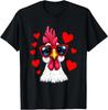 Funny Chicken Valentines Day Heart Chicken Couple T-Shirt