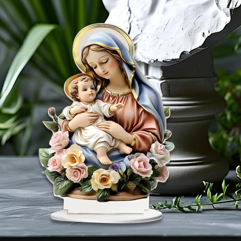 2D Acrylic Sign Holy Family Ornament Scene Layout DIY Crafting Religious Christmas Decor Tabletop