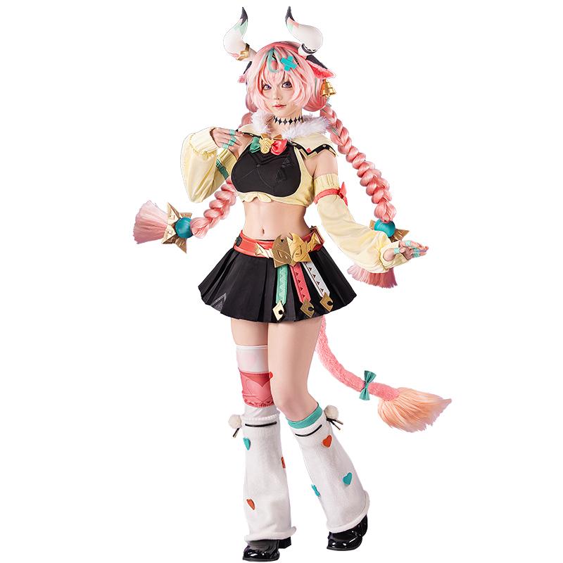 UWOWO Varesa Cosplay Collab Serie: Spel Genshin Impact Varesa Cosplay Kostuum Met Hoofddeksel Halloween Kostuum L beige