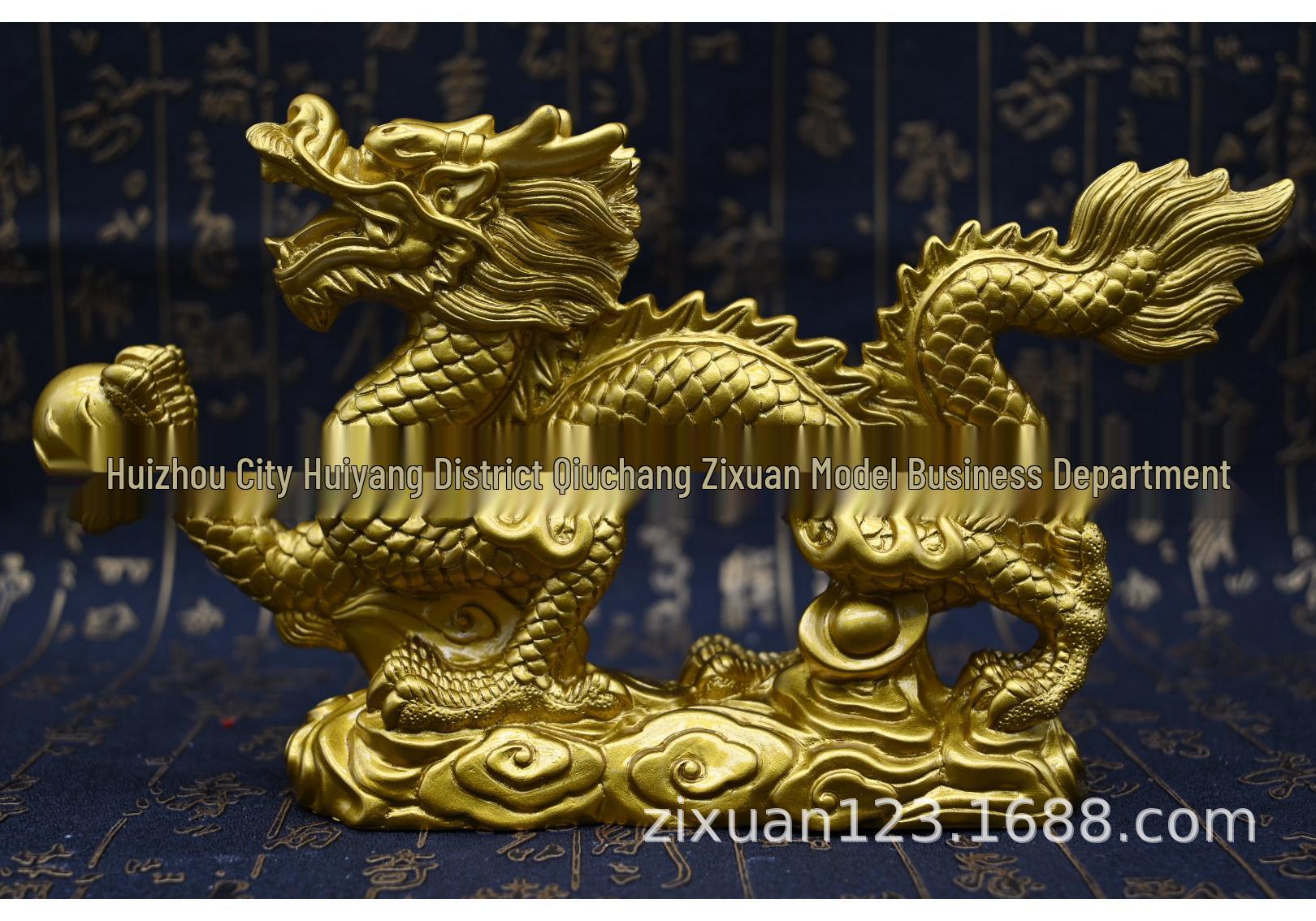 Dragon Ornaments: White, Green, Han, Golden, Zodiac Signs - Year of the Dragon Auspicious Mascot