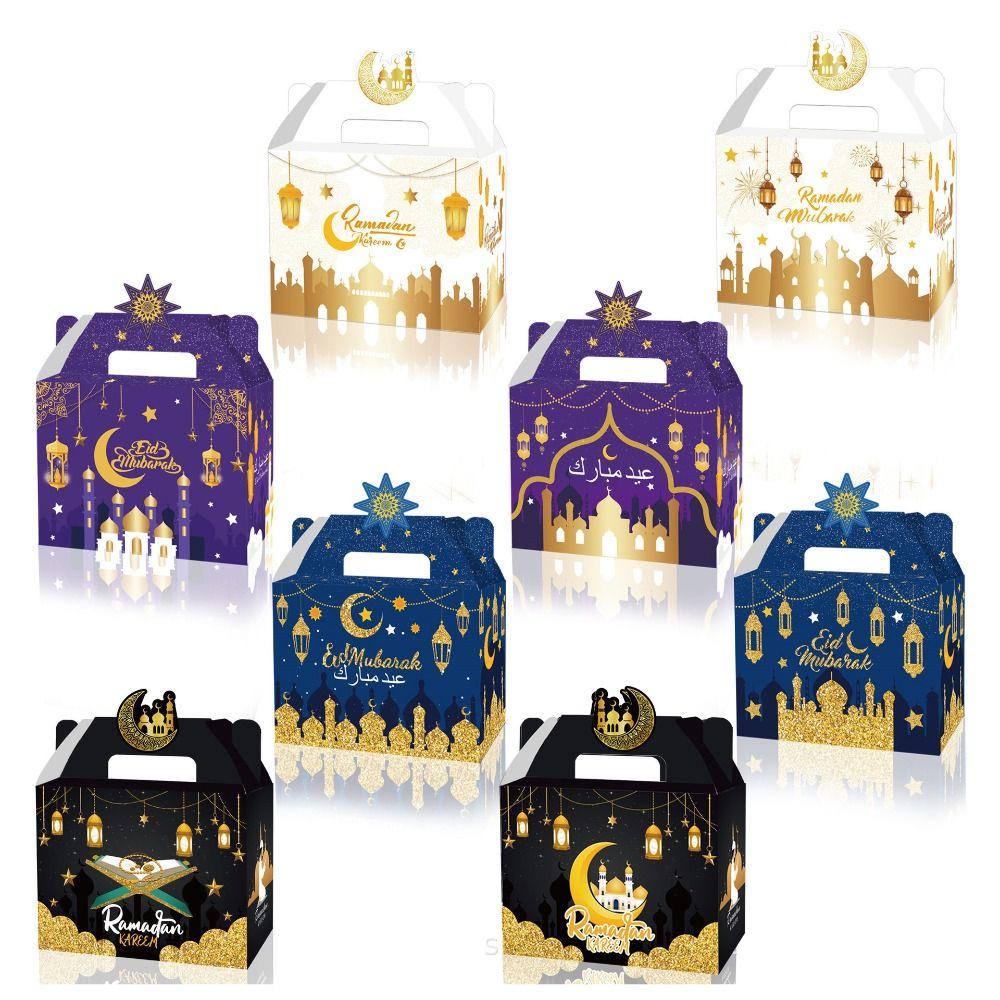 

12 шт. DIY Подарункова коробка для цукерок Паперова упаковка Паперова коробка Модна коробка для упаковки подарунків Рамадан Style 10