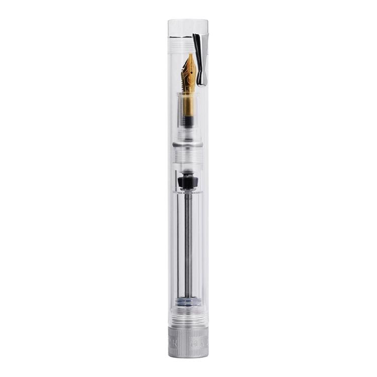 Office Study Fountain Pen Vacuum Filling Clear Ink View Body Stainless Steel Nib Option for Smooth Efficient Writing