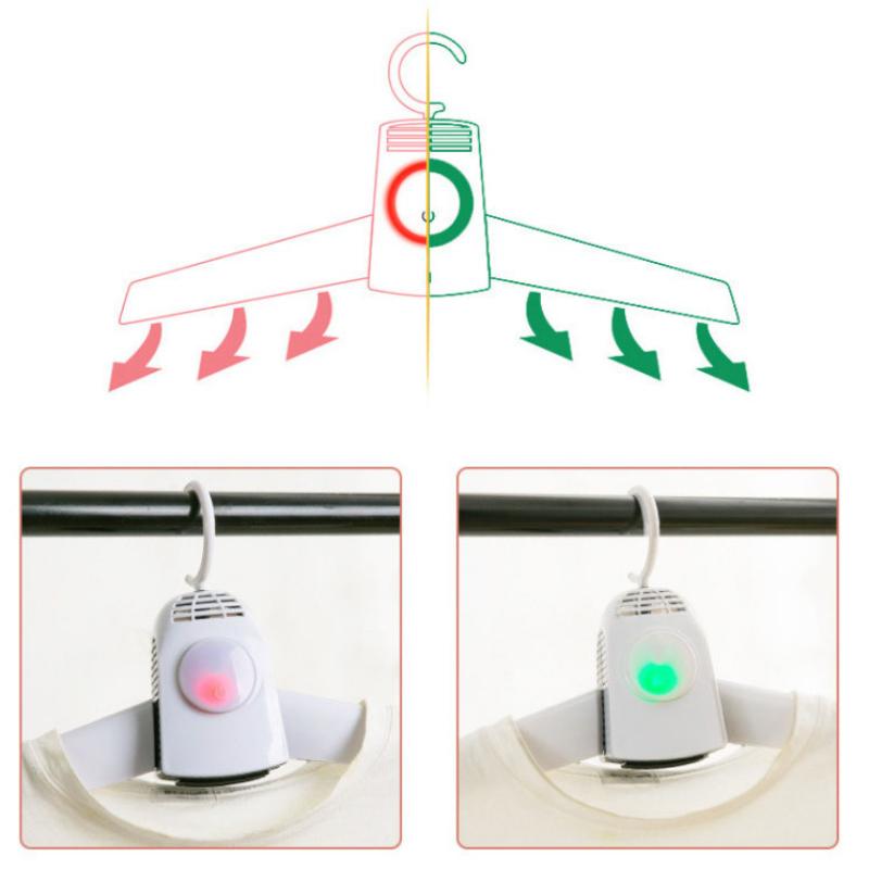 220V Smart Portable Electric Clothes Dryer Double Mode Clothes/Shoe Drying Hanger for Travel and Household