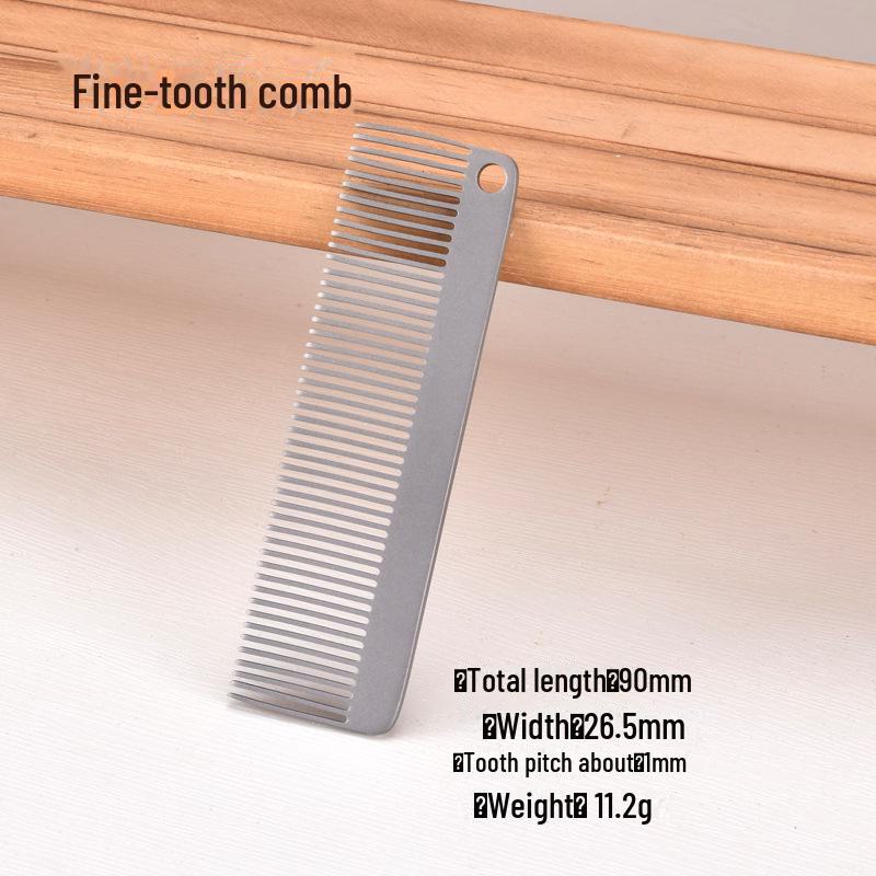 Pure Titanium Alloy Portable Massage Comb for Girls - Salon-Quality Hairdressing Tool