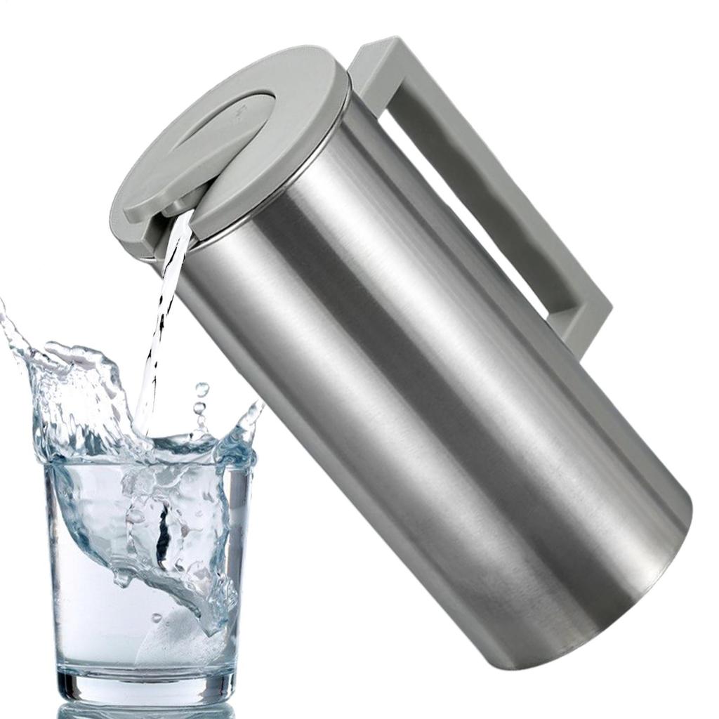 Stainless Steel Water Pitcher Leak-Proof Stainless Steel Water Dispenser Container With Lid Lightweight Drinking Container