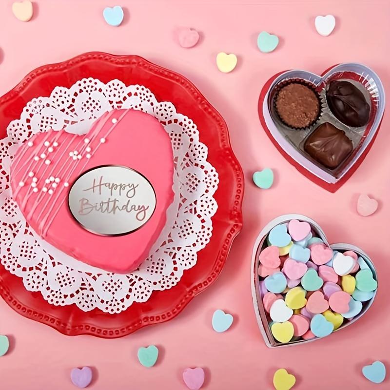 30 Pcs DIY Cupcake Decoration Toppers - Happy Birthday Mirror Acrylic Disc for Birthday Party, Gold+Rose Gold+Silver