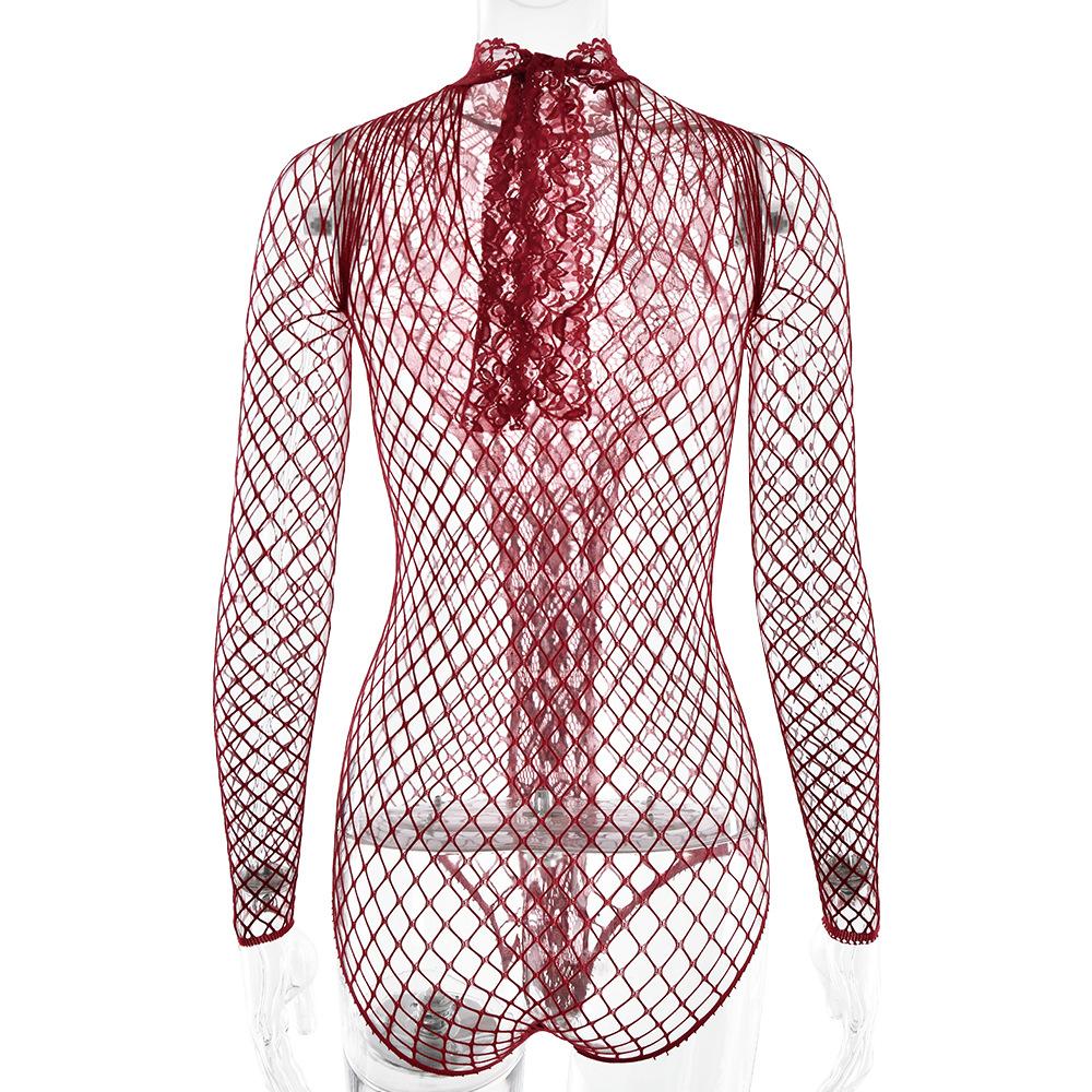 Women Body Underwear Fishnet Bodysuit Nightwear Hollow Out Bodystocking Mesh Erotic Lingerie Porno Costumes