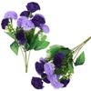 Bouquet di Crisantemi Fiori Artificiali Per Decorazione Vaso Composizione 35 Cm - Viola