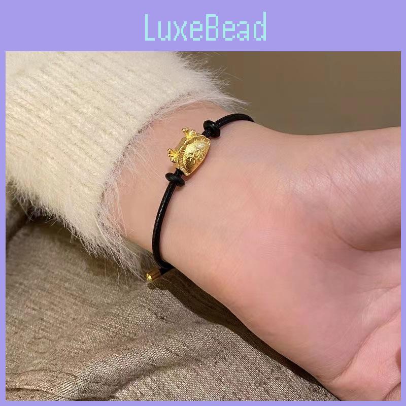 Elegancka Retro Bransoletka z Dragonem i Talizmanem Szczęścia Dla Kobiet Czarny Stop Pokrywany 2024